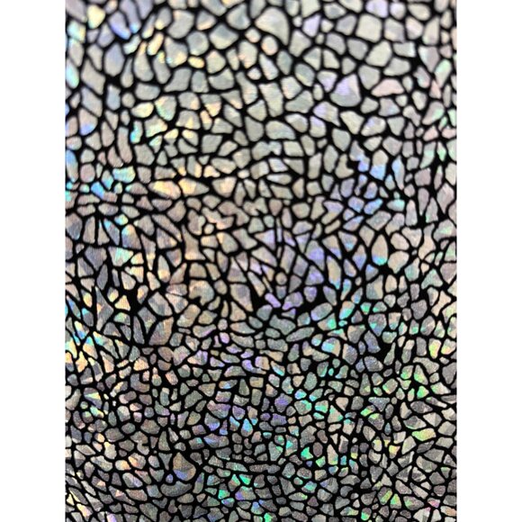 Y2K Dress Large Shimmer Metallic BodyCon Night Out Disco Futuristic Cyberpunk - Picture 10 of 14